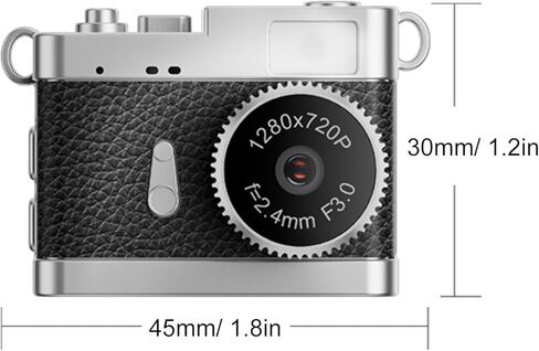 Keychain Camera, 1080P Retro Digital Camera with 0.96 Inch Color Screen LED Light, Portable Tiny Video Recorder for Travel Study Recording (Black) in Saudi Arabia