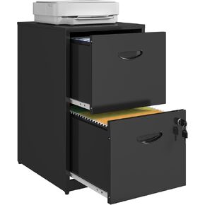 2 Drawer File Cabinet with Lock, Metal File Cabinets for Home Office, Under Desk Storage, Printer Stand, Office File Cabinets for Letters and File Boxes, Assembly Required, Pink in Saudi Arabia