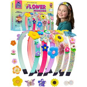 PURPLE LADYBUG Yarn Headband Making Kit for Girls - DIY Craft Set with 6 Headbands, Colorful Yarns, Ribbons, Hair Clips & Glue, Fun Arts & Crafts Activity & Birthday Gift for Girls Ages 5-12 in Kuwait