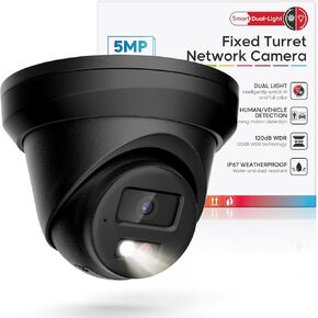 Real 4K Outdoor Turret PoE Camera - 8MP Active Deterrent IP Camera w/Smart Color Night (98ft), 2-Way Audio, Human/Vehicle Detection, Full Metal IP67, 127° Wide Angle, 120dB WDR in Kuwait