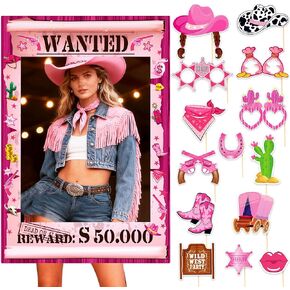 Western Cowboy Photo Booth Props Wild West Wanted Poster Photo Props Frame in Saudi Arabia