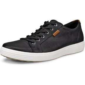 Ecco Mens Soft 7 430004 جلد مدربون أسود من الجلد 13-13.5 الولايات المتحدة in Saudi Arabia