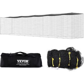 VEVOR Baseball Batting Netting, 35x10x10 FT Softball Baseball Batting Hitting Training Net, Professional Practice Portable Pitching Cage, Heavy Duty Enclosed PE Net, with Door & Carry Bag (NET ONLY) in Kuwait