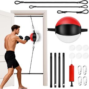Doorway Punching Bag Double End Bag for Boxing, No Wall Installation Boxing Training Set with Bungee Cords, Double End Punching Ball Striking Equipment for Training at Home & Gym in Saudi Arabia