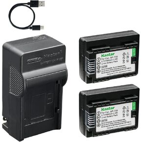 Kastar 4-Pack Battery and AC & USB-C Charger, Compatible with Canon BP-709 BP-718 BP-727 BP-745, Canon VIXIA HF R30 R40 R50 R60 R70 R80 R700 R800, LEGRIA HF M36 M46 M56 M66 M506 M806 Camera in Saudi Arabia