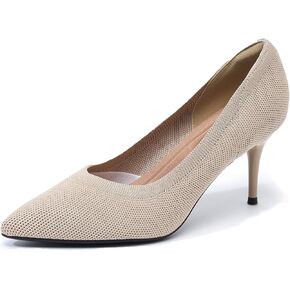 Women's Pumps Knitted Mesh Stilettos Dress Shoes Elegant Pointed Toe High Heels Comfortable Formal Work Office Business Shoes in Kuwait