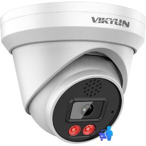 VIKYLIN 4K 8MP PoE IP Camera with Red Blue Strobe Flash Light Alarm and Audible Warning, Active Deterrent Security Smart Hybrid Light Color Night Vision, Two-Way Audio in Kuwait