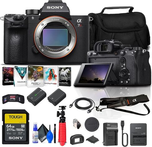Sony Alpha a7R IVA Mirrorless Digital Camera (Body) (ILCE7RM4A/B) + 64GB Card + Corel Photo Software + Case + NP-FZ100 Compatible Battery + External Charger + HDMI Cable + More (Renewed) in Saudi Arabia