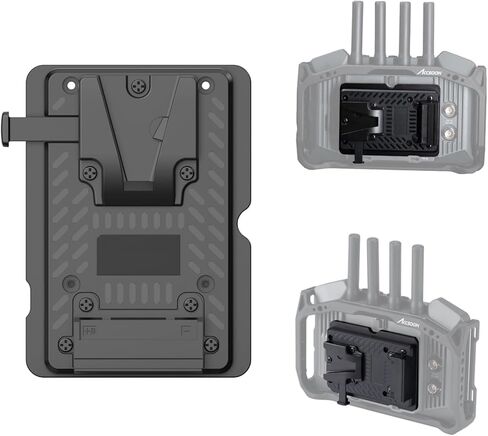 محول لوحة بطارية Accsoon NP-F إلى V-Mount لشاشات كاميرا CineView M7 Pro/CineView M7 سريعة الإصدار وخفيفة الوزن ومتوافقة مع بطارية V-Mount، طاقة لشاشة الكاميرا لمراقبة صناعة الأفلام in Kuwait