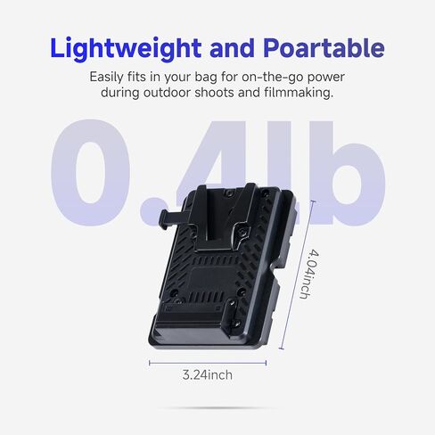 محول لوحة بطارية Accsoon NP-F إلى V-Mount لشاشات كاميرا CineView M7 Pro/CineView M7 سريعة الإصدار وخفيفة الوزن ومتوافقة مع بطارية V-Mount، طاقة لشاشة الكاميرا لمراقبة صناعة الأفلام in Kuwait