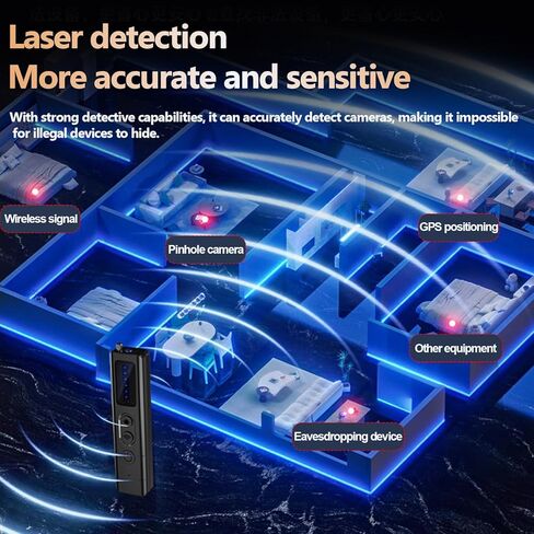 كاشفات الكاميرا الخفية، كاشف تعقب الإشارات اللاسلكية بنظام تحديد المواقع العالمي (GPS) المحمول، كاشف أخطاء 5 مستويات حساسية للمنزل، الفندق، السفر، المكتب، الحمام in Kuwait