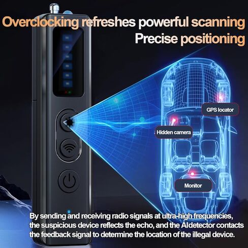 كاشفات الكاميرا الخفية، كاشف تعقب الإشارات اللاسلكية بنظام تحديد المواقع العالمي (GPS) المحمول، كاشف أخطاء 5 مستويات حساسية للمنزل، الفندق، السفر، المكتب، الحمام in Kuwait