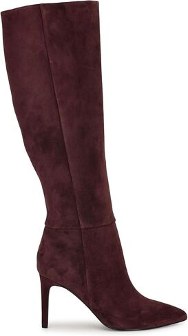Nine West Women's Richy Boot, Dark Red Suede 603, 7.5 in Saudi Arabia