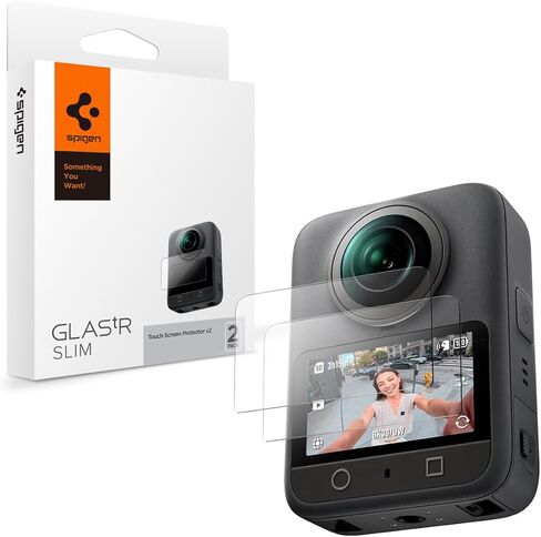 واقي شاشة زجاجي مقوى من Spigen [Glas.tR Slim] مصمم لحزمة DJI Osmo360-2 in Kuwait