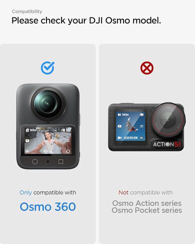 واقي شاشة زجاجي مقوى من Spigen [Glas.tR Slim] مصمم لحزمة DJI Osmo360-2 in Kuwait