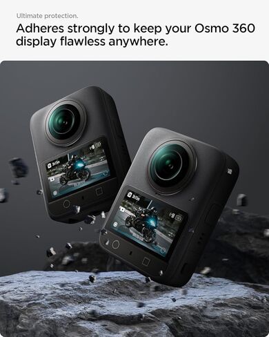 واقي شاشة زجاجي مقوى من Spigen [Glas.tR Slim] مصمم لحزمة DJI Osmo360-2 in Kuwait