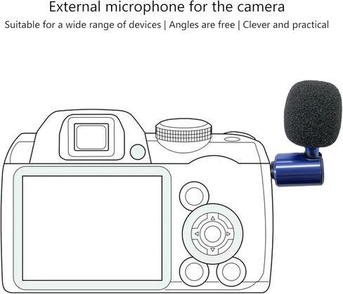 High Fidelitys 3.5mm Camera Microphone for Professional Omnidirectional Mic Easy to Use with Cameras PC Microphone in Saudi Arabia