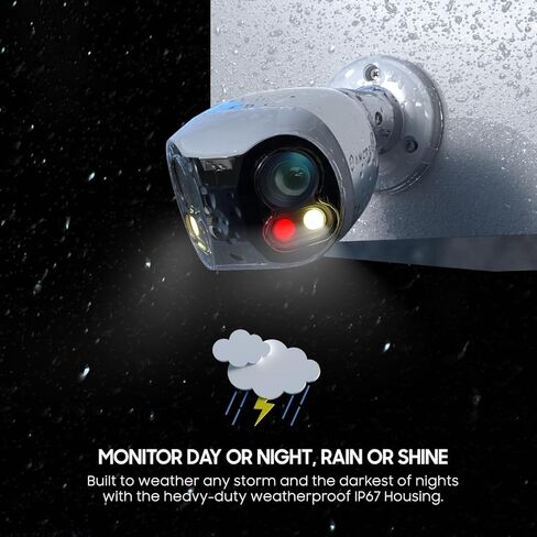 كاميرا Amcrest ثنائية العدسات 4K (8 ميجابكسل) للأمن الخارجي POE، عدسات 2 × 4 ميجابكسل PoE AI Bullet IP، لون ليلي 65 قدمًا، كشف الوجه، رؤية بانورامية 180 درجة، 4K@15 إطارًا في الثانية REP-IP8M-DLB2998EW-AI (أبيض) (متجدد) in Kuwait