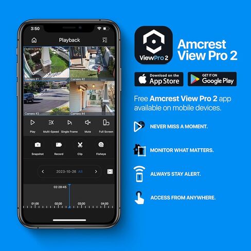 كاميرا Amcrest ثنائية العدسات 4K (8 ميجابكسل) للأمن الخارجي POE، عدسات 2 × 4 ميجابكسل PoE AI Bullet IP، لون ليلي 65 قدمًا، كشف الوجه، رؤية بانورامية 180 درجة، 4K@15 إطارًا في الثانية REP-IP8M-DLB2998EW-AI (أبيض) (متجدد) in Kuwait