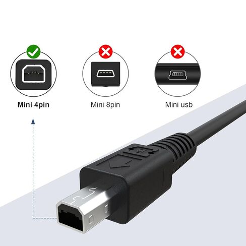 كابل بيانات USB 4.9FT 4-Pin متوافق مع Kodak Easyshare X6490 DX7440 DX7590 DX7630 CX7310 CX7330 CX7430 CX7525، JVC GC-QX3 GC-X3، Konica Minolta DiMage 2330 5 7 7HI E203 الكاميرات الرقمية in Saudi Arabia