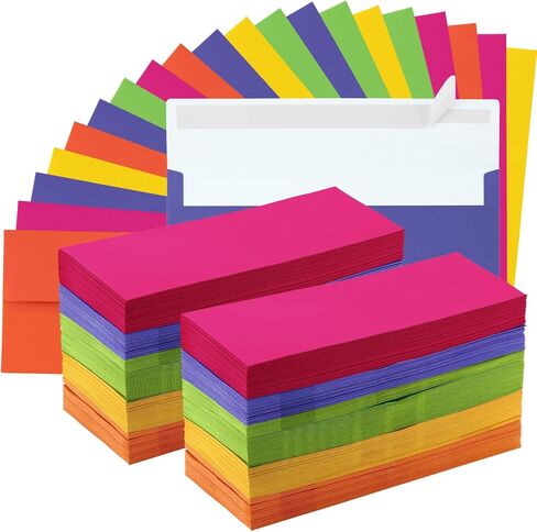 Jutom 500 PCS kraft arjectives حجم الخطاب رقم 10 الأعمال القوية المختومة 4-1/8 × 9-1/2 في مظاريف البريد القابلة للطباعة القابلة للطباعة على النافذة (بني) in Saudi Arabia