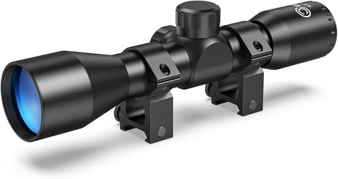 CVLIFE 4x32 Compact Rifle Scope - 1 inch Tube Scope Optics Hunting Scope with Mounts in Kuwait