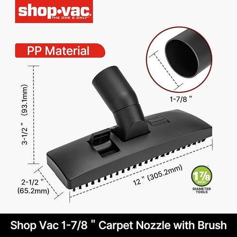 Shop-Vac 1-7/8" Dual Surface Floor Nozzle With Brush and Foot Lever, Durable Polypropylene in Saudi Arabia