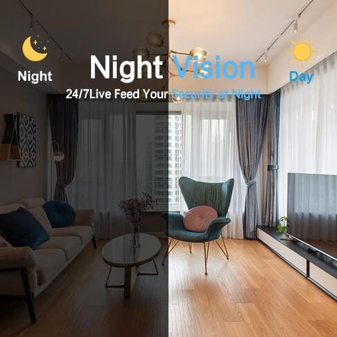 كاميرا على مدار الساعة 1080P HD كاميرات لاسلكية كاميرا للأمن الداخلي واي فاي كاميرا مربية مع كشف الحركة in Kuwait