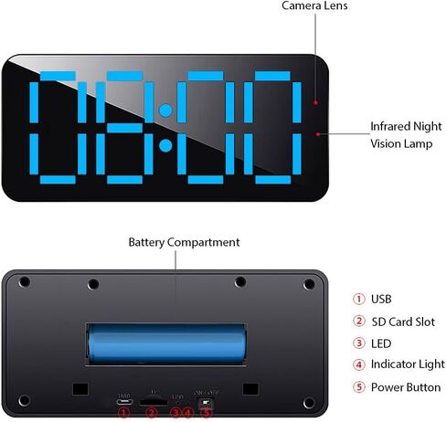 كاميرا على مدار الساعة 1080P HD كاميرات لاسلكية كاميرا للأمن الداخلي واي فاي كاميرا مربية مع كشف الحركة in Kuwait