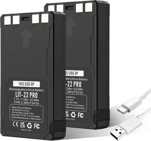 LIT-22 Pro Rechargeable Battery Pack Compatible with SPYPOINT LIT-22 Replacement Battery for SPYPOINT Flex-M, Flex-S, Flex-G36, Flex-Plus Cellular Trail Camera Series 7.7V 7000mAh 53.9Wh (1 Pack) in Saudi Arabia
