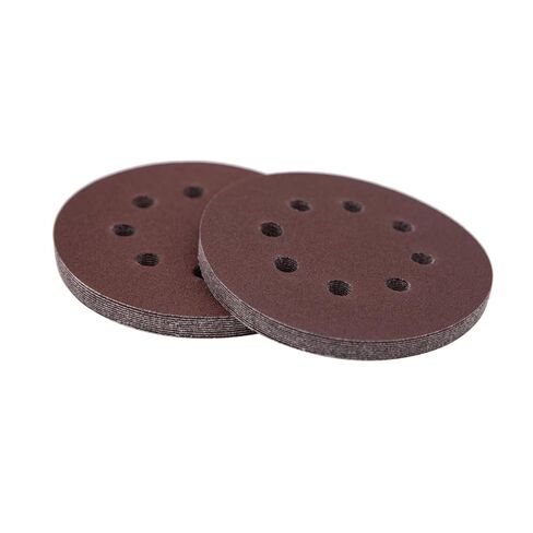 100pcs 5in Sanding Discs Set with 8 Holes | 80 Grits Hook & Loop Round Sandpaper for Random Orbital Sander, for Automotive and Woodworking in Saudi Arabia
