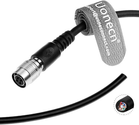Uonecn Hirose 4 Pin Female HR10A-7P-4S to Flying Leads Industrial Cameras Cable for SmallHD AC7 DP7 Video Monitor 5M / 16.4FT in Saudi Arabia