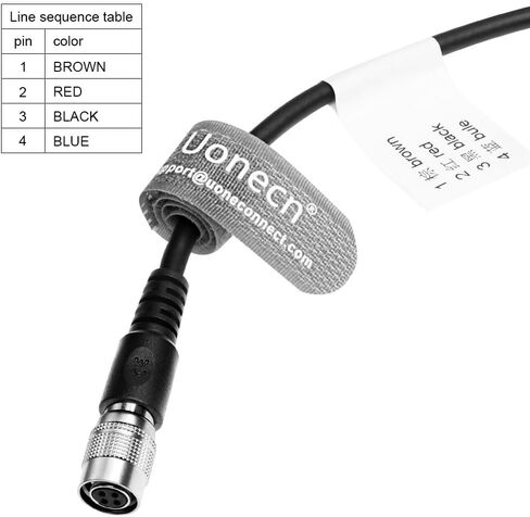 Uonecn Hirose 4 Pin Female HR10A-7P-4S to Flying Leads Industrial Cameras Cable for SmallHD AC7 DP7 Video Monitor 5M / 16.4FT in Saudi Arabia