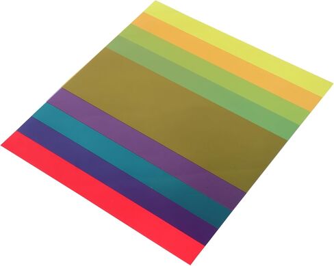 NUOBESTY 5pcs Transparency Sheets PVC Translucent Film for Reading Aid Photography Theater Lighting and Creative Projects Red Yellow Blue Green Pink Overlays in Saudi Arabia