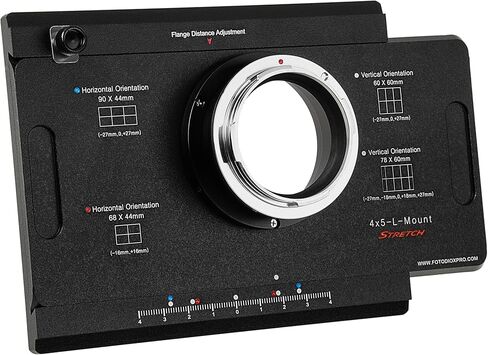 محول عدسة Fotodiox Pro - متوافق مع كاميرات L-Mount Alliance بدون مرايا لتناسب كاميرات العرض كبيرة الحجم 4x5 مع معيار Graflok الخلفي - محول Shift/Stitch in Saudi Arabia