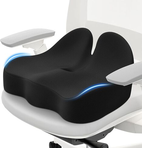 وسادة المقعد ، وسائد كرسي مكتب رغوة الذاكرة ، والتصميم المنحني المريح للعرق النسا ، وعظم الذاكرة ، والقدع ، ودعم المقعد للسيارة ، وكرسي المكتب ، وكرسي متحرك ، ويعزز الراحة الطويلة (الرمادي) in Kuwait