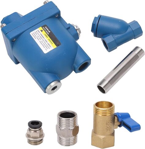 Air Compressor Automatic Drainer, 2.5MPa Aluminum Alloy Storage Tank Air Compressor Drainer Brass Ball Valve Mass Flow Pneumatic Drainage Valve for Gas Tank in Saudi Arabia