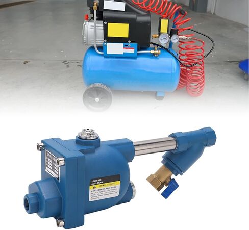Air Compressor Automatic Drainer, 2.5MPa Aluminum Alloy Storage Tank Air Compressor Drainer Brass Ball Valve Mass Flow Pneumatic Drainage Valve for Gas Tank in Saudi Arabia
