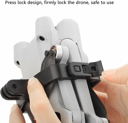 Drone Handheld Stabilizer Bracket Multi Angle Adjustable Gimbal Camera Mount Holder Grip Compatible with Mini 3 Pro RCN1 Controller Black Plastic 3 Accessories in Saudi Arabia