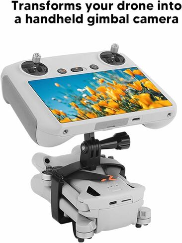 Drone Gimbal Stabilizer Bracket Multi Angle Adjustable Aluminum Alloy Handheld Mount Grip for Mini 3 Pro Professional Photography Equipment Black in Saudi Arabia