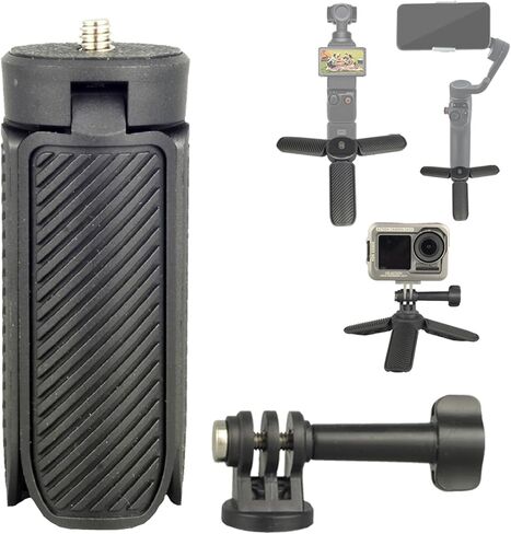 حامل ثلاثي صغير لجيب DJI OSMO 3، حامل ثلاثي محمول باليد ومقبض ذاتي الالتصاق للمكتب مع خيط 1/4 بوصة لـ DJI OSMO NANO Action 6 5 Pro 4/Gopro13 12/Insta360 X5 X4 Ace Pro/AKASO in Kuwait