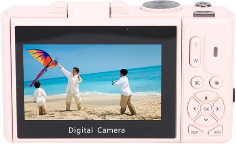 Eujgoov 5K Digital Camera, 75MP Photography Camera with 18X Digital Zoom 3 Inch 180 Degree Flip Screen for Vlogging Live Streaming and Webcasting in Saudi Arabia