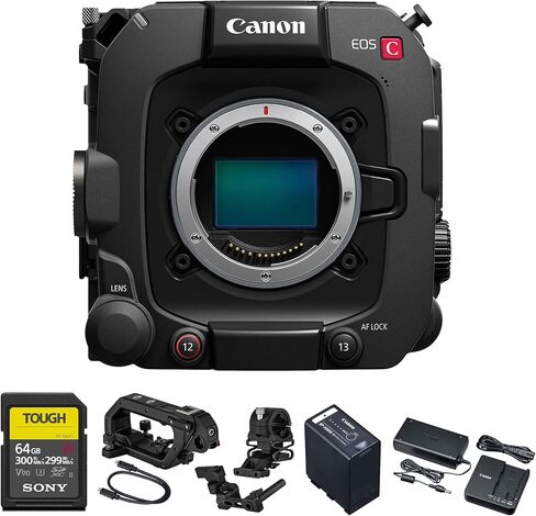 كاميرا Canon EOS C400 السينمائية - كاميرا سينمائية كاملة الإطار بدقة 6K مع مستشعر BSI و6K RAW وDual Pixel CMOS AF واتصال Pro (6388C002) + بطاقة ذاكرة سعة 64 جيجابايت in Saudi Arabia