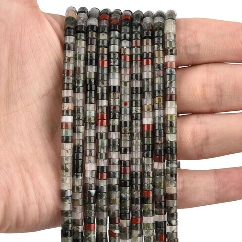 300pcs Natural Dragon Blood Spacer Beads 2mmx4mm Small Semi Precious Stone Heishi Disc Rondelle Loose Gemstone Beads for Jewelry Making Bracelets Crafts Beading Design in Saudi Arabia