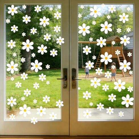 Hummingbird Window Clings for Glass Windows, Spring Summer Bird Flowers and Leaves Double-Side Static Window Decals Anti Collision Glass Doors Window Stickers in Saudi Arabia