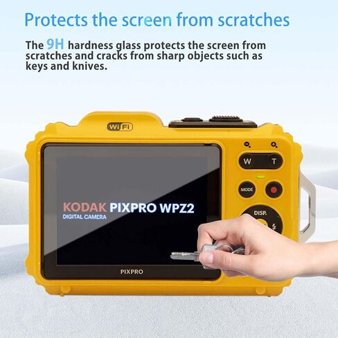 [3 عبوات] واقي شاشة لـ KODAK PIXPRO WPZ2، زجاج مقسى عالي الدقة، صلابة 9 ساعات، خدش، مضاد لبصمات الأصابع، واقي غشاء من الزجاج المقوى لكاميرا KODAK PIXPRO WPZ2 in Saudi Arabia