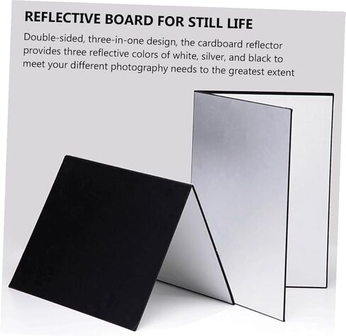 2 Pcs A4 Photography Reflector Cardboard Light Reflectors Portable Foldable Light Diffuser for Photo Studio Still Life Lighting Accessories in Kuwait