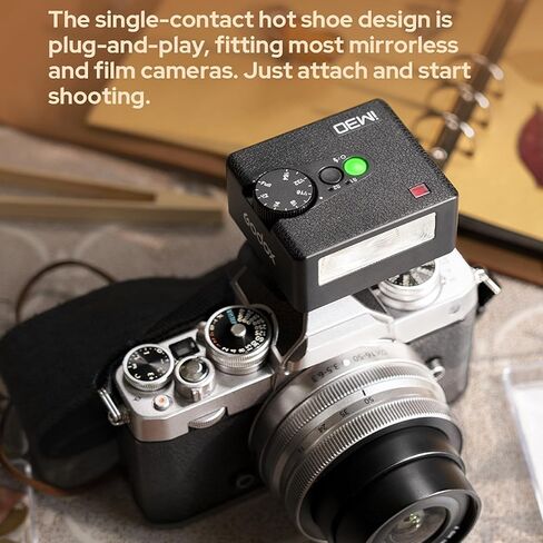 Godox iM30 Mini Flash+Hot Shoe Riser, Recycle Time≈3.6s, GN≈15, for Canon, Fuji, Sony, Nikon, Panasonic, Olympus, Pentax and Other SLR Cameras with Single Contact Hot Shoe (Without Battery) in Saudi Arabia