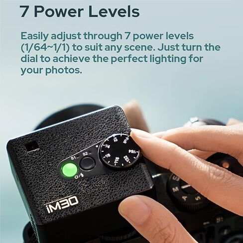 Godox iM30 Mini Flash+Hot Shoe Riser, Recycle Time≈3.6s, GN≈15, for Canon, Fuji, Sony, Nikon, Panasonic, Olympus, Pentax and Other SLR Cameras with Single Contact Hot Shoe (Without Battery) in Saudi Arabia