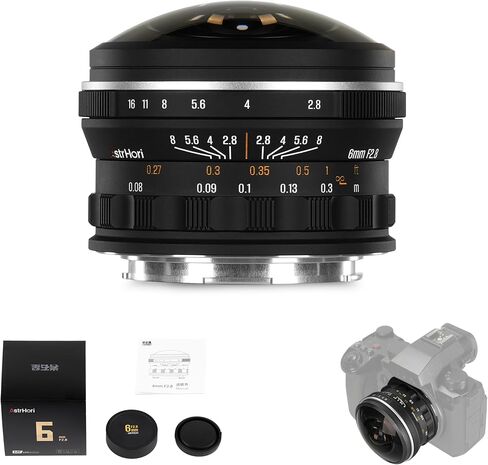AstrHori 6mm F2.8 Full-Frame Circular Fisheye Lens, 220° Ultra-Wide Angle, Manual Focus, Ideal for Landscape, Architecture & Creative Photography (Fit for RF-Mount) in Saudi Arabia